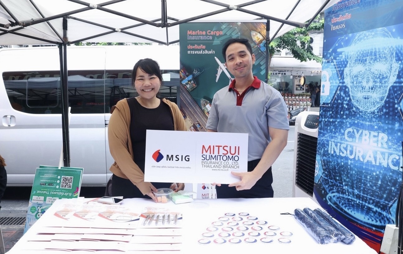 ประกันมิตซุยฯ ร่วมจัดบูธกิจกรรมรณรงค์ความปลอดภัยการเดินทางช่วงเทศกาลสงกรานต์ปี 2568